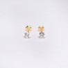 Aretes de Oro 14k CZ 3 mm